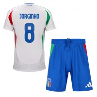 Fotbalové Dres Itálie Jorginho Frello #8 Dětské Venkovní ME 2024 Krátký Rukáv (+ trenýrky)